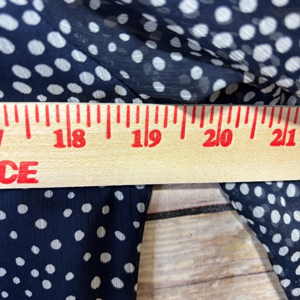 Boden Blue Polka Dot Blouse Size 6